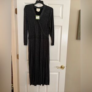 Kate Spade black knit dress with silver thread NEW with tags. S xl reduced $75